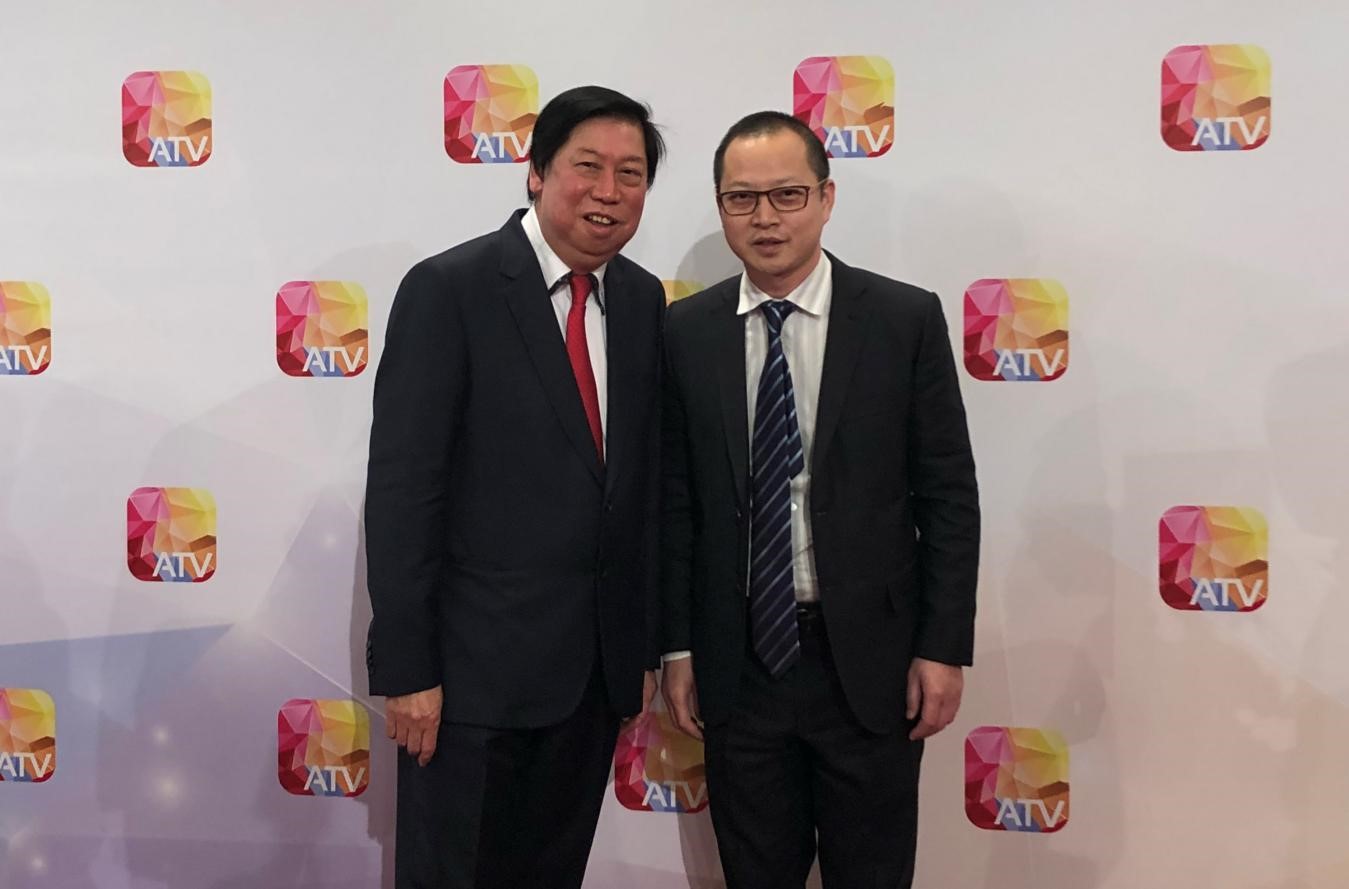亚视行政总裁吴雨与Ag亚洲集团总裁李波